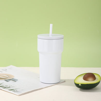 Unisex Isolierter Trinkbecher mit Staubschutzdeckel und Strohhalm Brehn