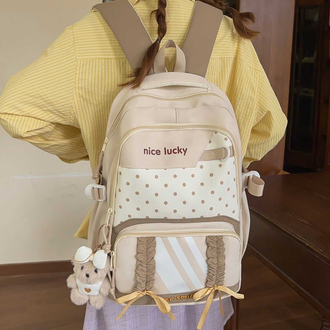 Stylischer multifunktionaler Rucksack mit niedlichen Charms Brehn