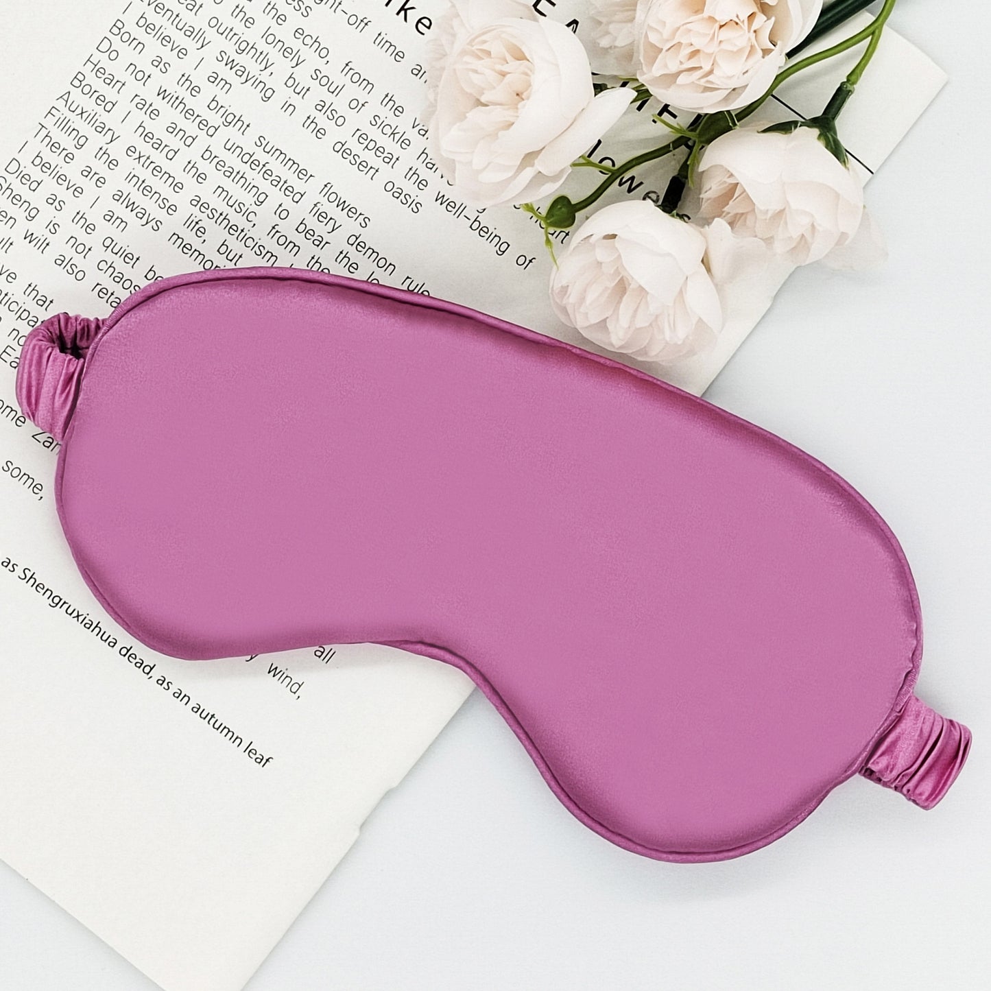 Damen nan seidenweiche Schlafmaske mit extra Polsterung und elastischem Satinband Brehn