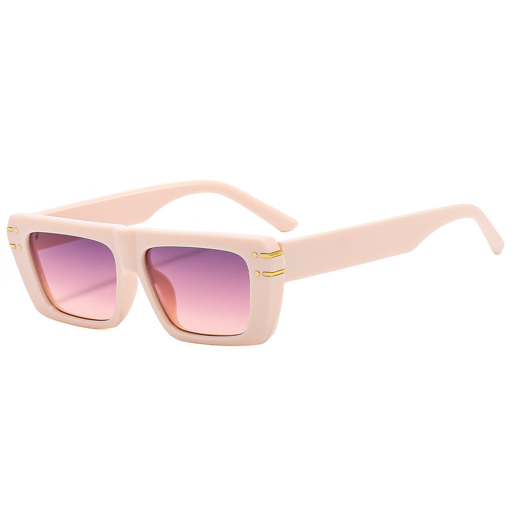 Damen modische quadratische Sonnenbrille mit glänzenden Akzenten Brehn