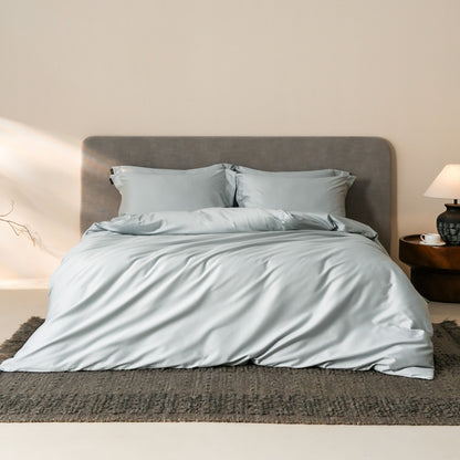 Umkehrbare Micro-Satin Bettbezug Set mit verdecktem Verschluss & Eckenbindungen