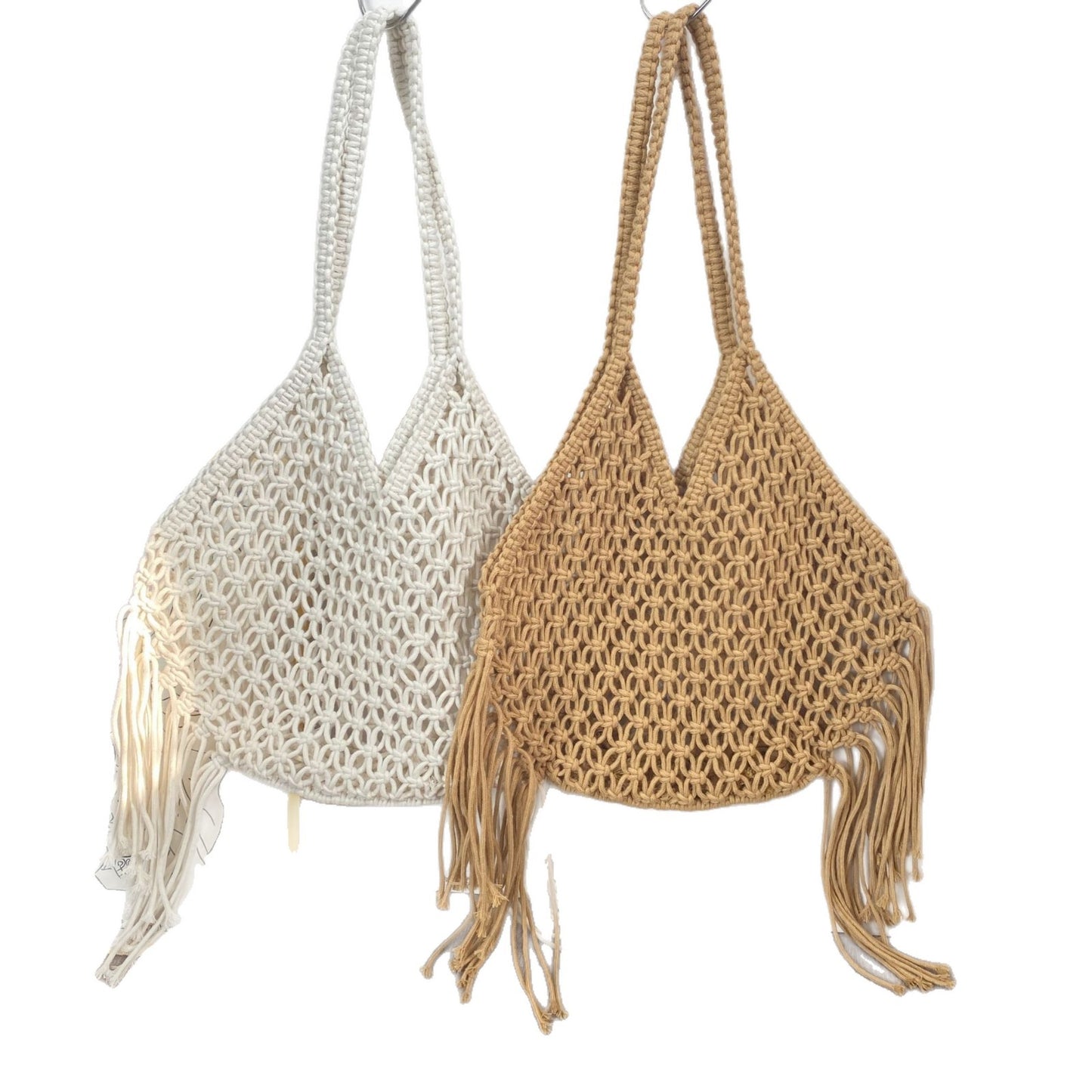 Makramee Schultertasche mit Fransen Brehn