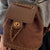 Chic Suede Kordelzug Rucksack Brehn