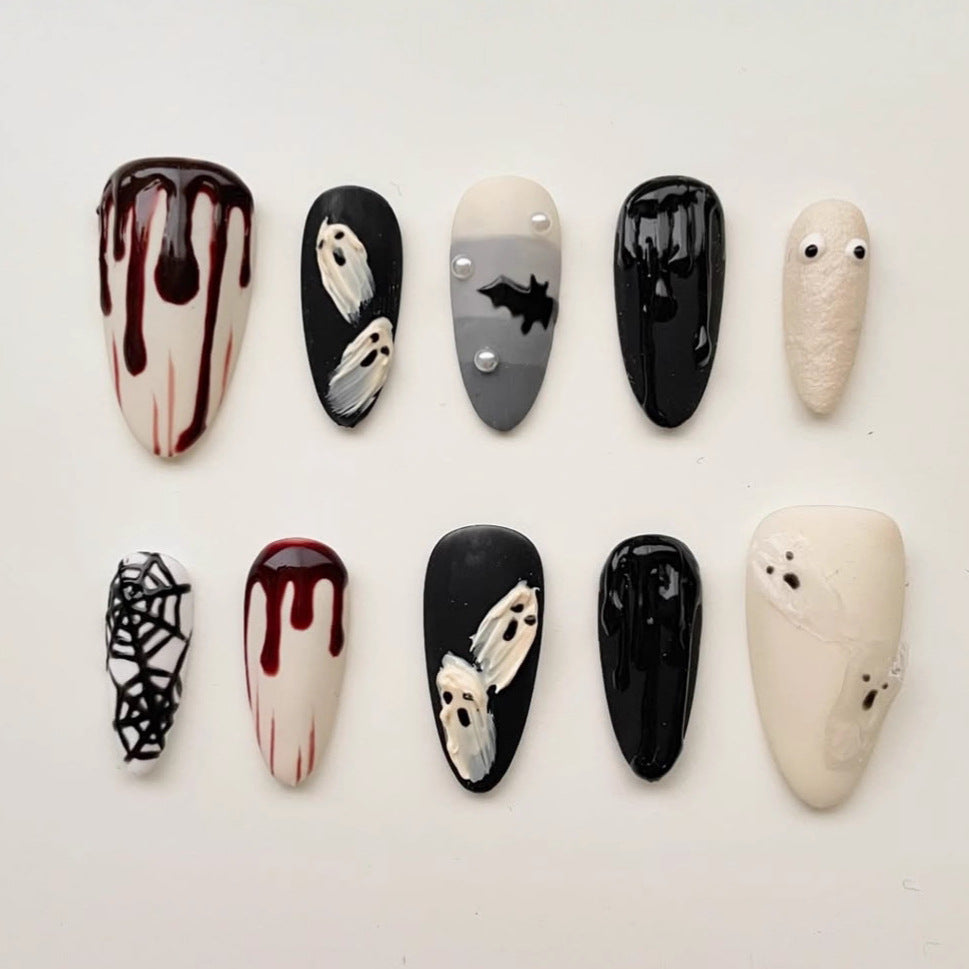 Halloween-Themen Dekorative Press-On Nagelkunst Set 1790738839