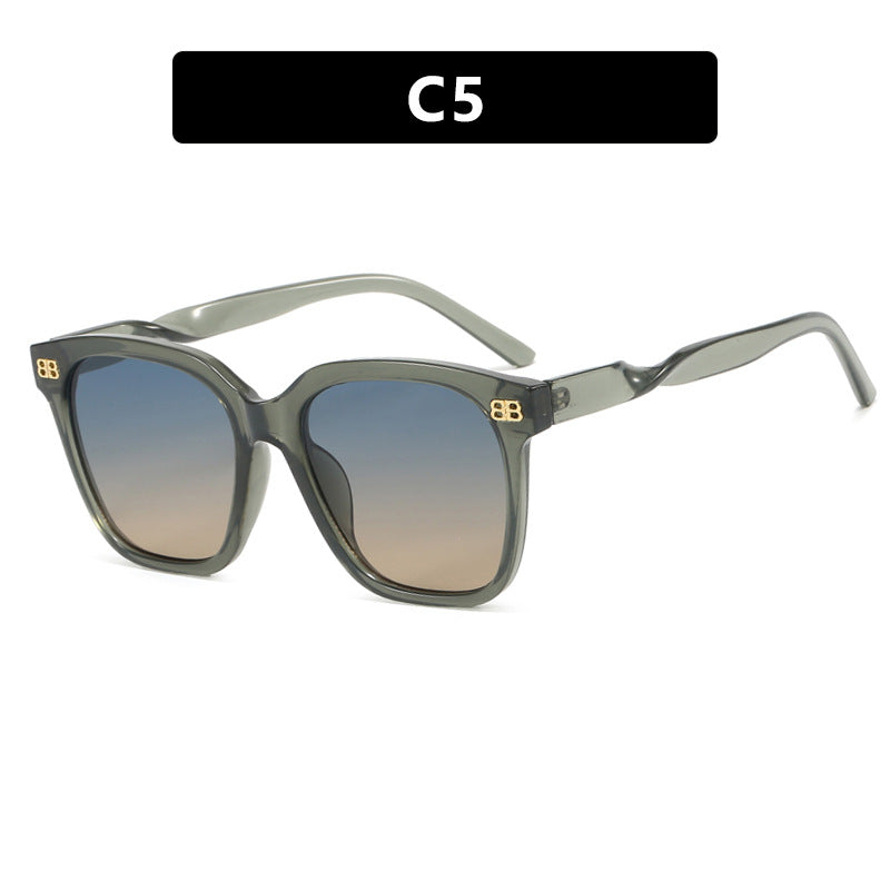 Damen quadratische Sonnenbrille mit eleganter Rahmenstruktur und UV-Schutz Brehn