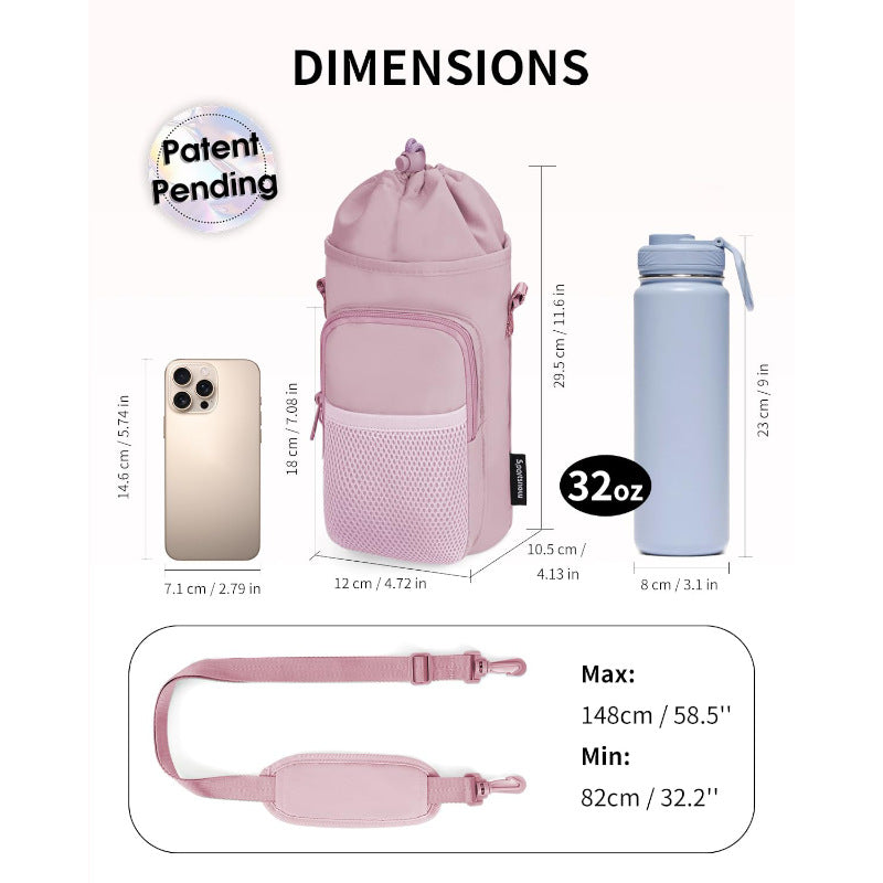 Unisex Wasserflasche mit tragbarem Netzbeutel Brehn