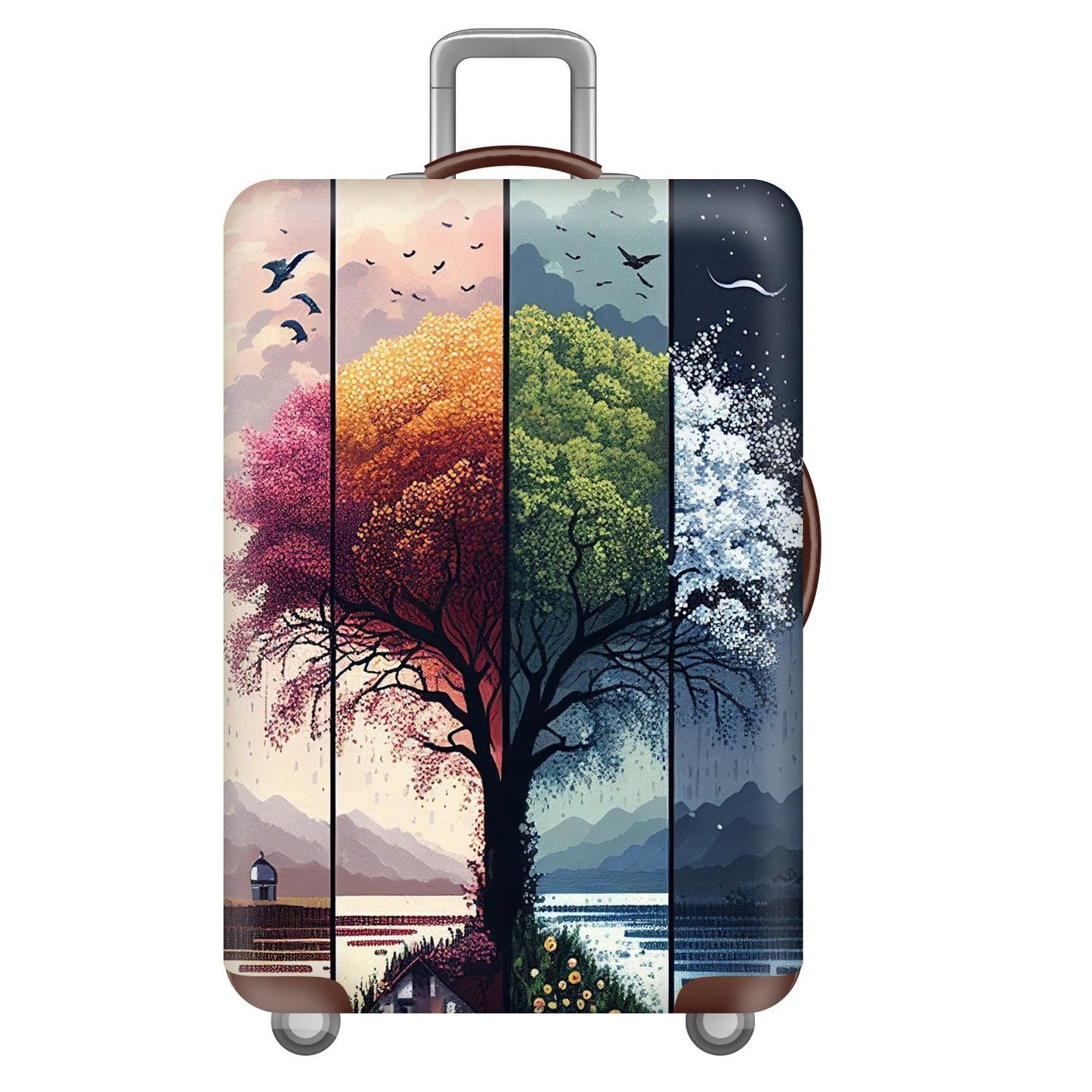 Unisex nan elastische Kofferhülle mit dreidimensionalem Wabenmuster, stoßdämpfendes Stretch-Schutzcover für Trolley mit Reißverschluss Brehn