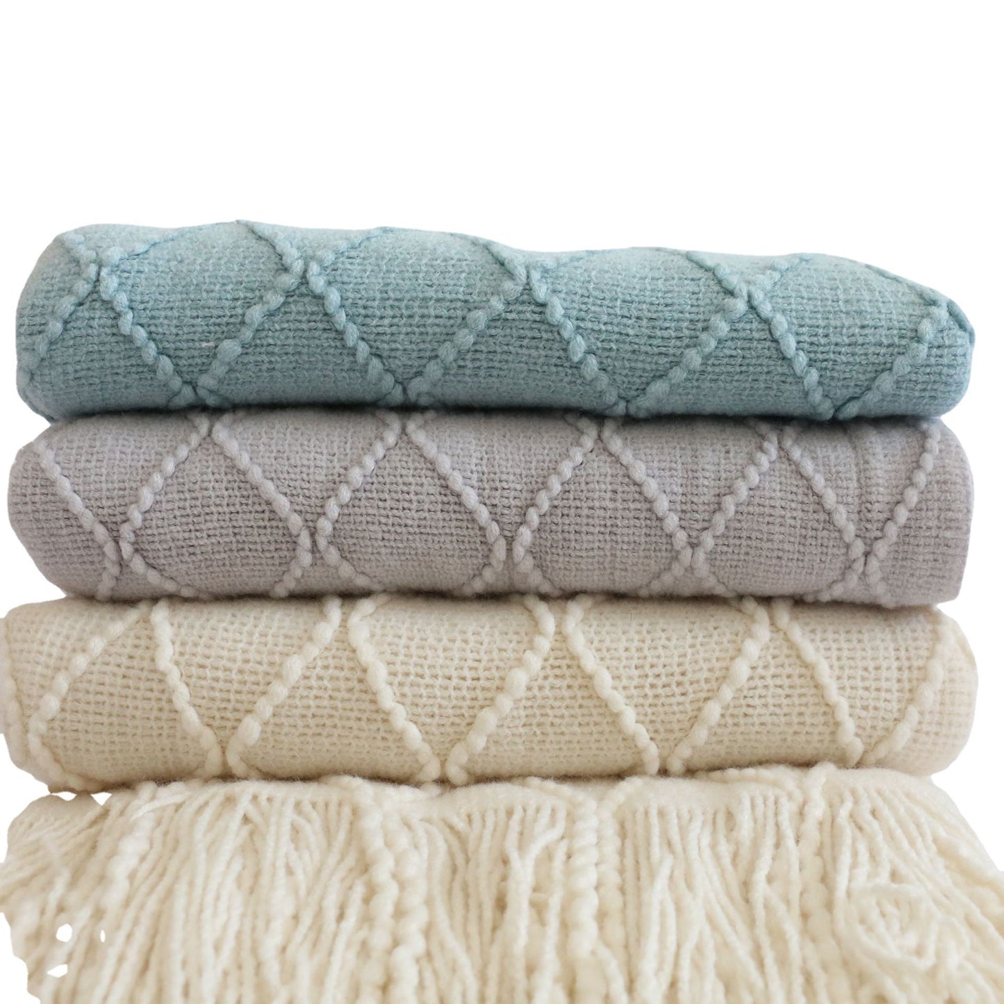 Luxuriöse Texturierte Strickwurfdecke Brehn