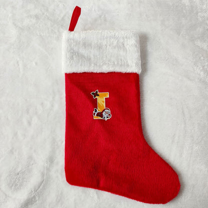 Festlicher Weihnachtsstrumpf mit personalisierbarem Motiv