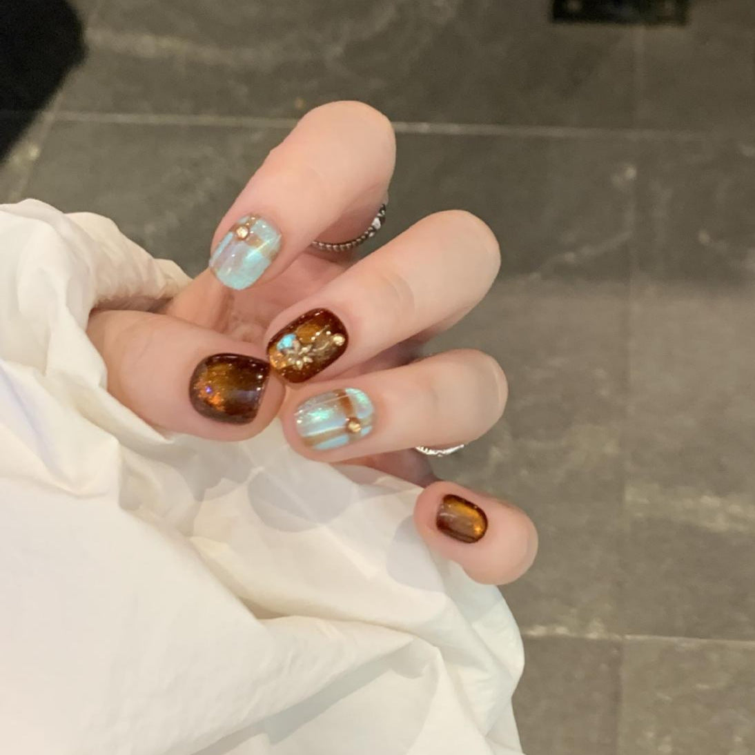 Künstliche Nail Art Spitzen mit Schimmer und Glitzer Brehn