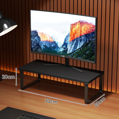 Erhöhter Holzoberfläche Metall Monitorständer mit Unterlage-Regal