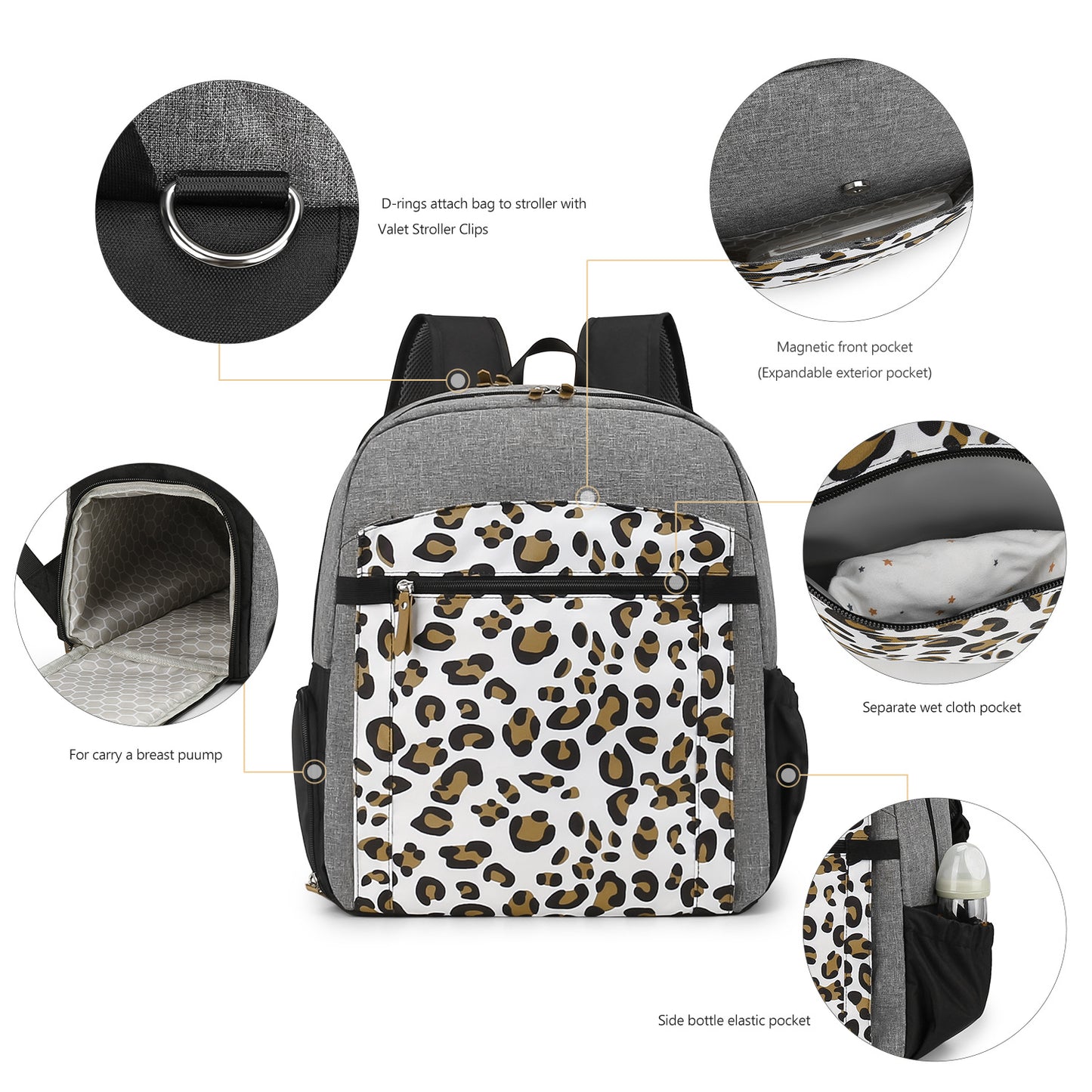 Rucksack mit Modernem Tiermuster Brehn