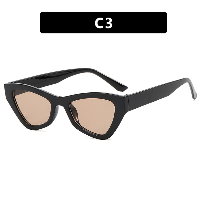 Damen modische Cat-Eye Sonnenbrille mit transparentem Rahmen Brehn