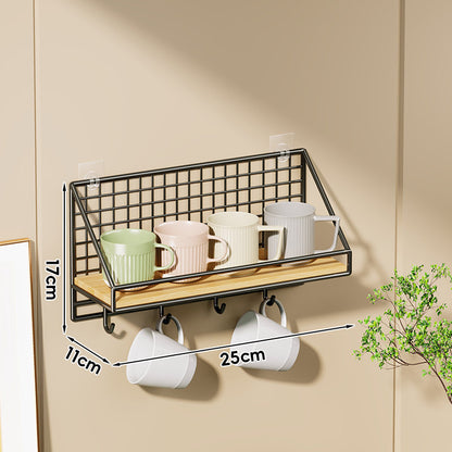 Wandmontierter Küchen-Organizer-Regal