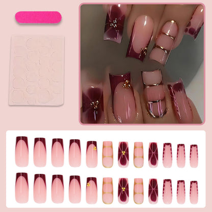 Kunstnagelset mit eleganten Farbverlauf und filigranen Verzierungen Brehn