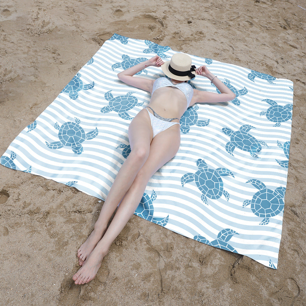 Stranddecke mit süßem Schildkrötenmotiv Brehn