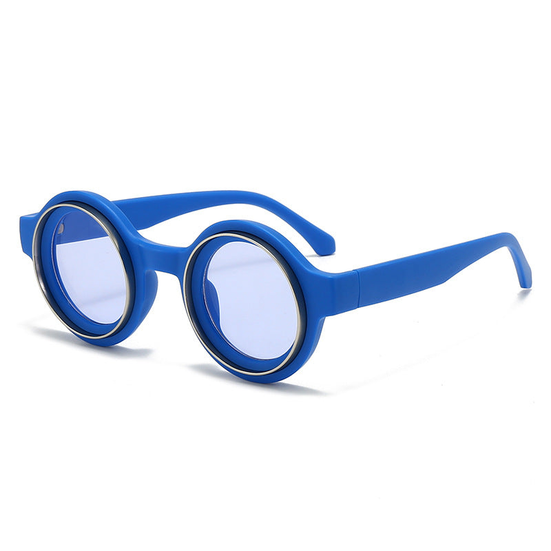 Damen modische runde Sonnenbrille mit auffälligem Design Brehn