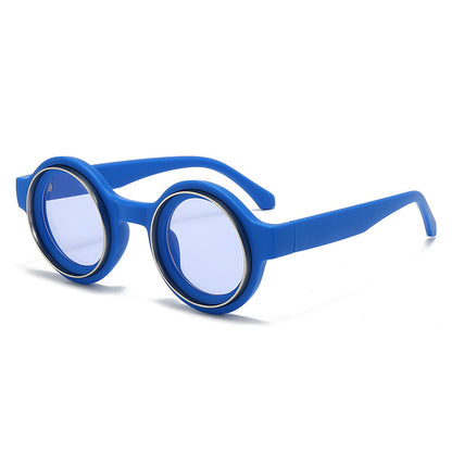 Damen modische runde Sonnenbrille mit auffälligem Design Brehn
