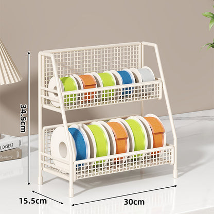 Vierstufiger Desktop-Band- und Klebeband-Organizer-Rack