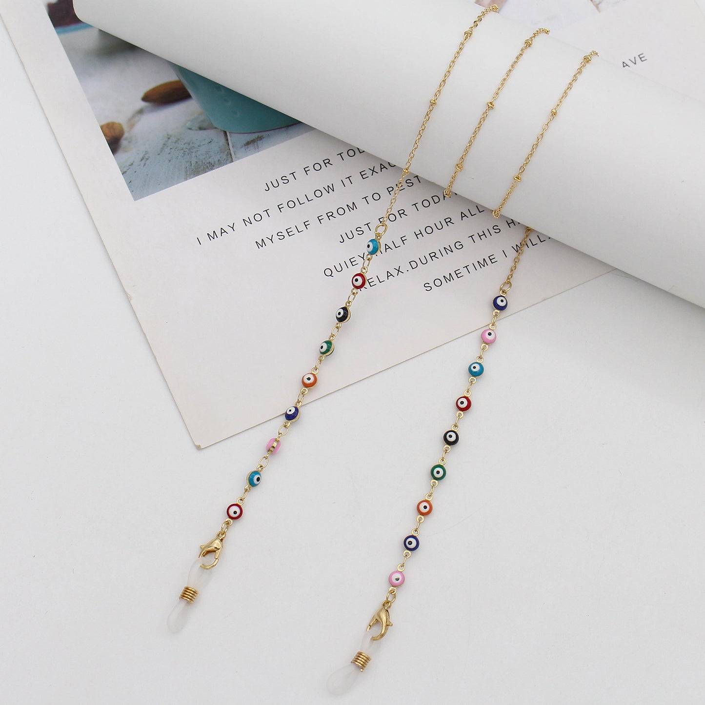 Eleganter Perlenkette Brillenhalter Brehn