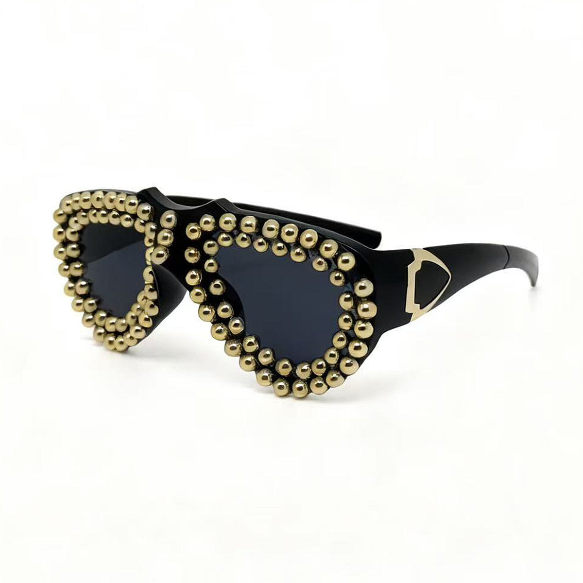 Damen modische Herz-Sonnenbrille mit strassverziertem Rahmen Brehn