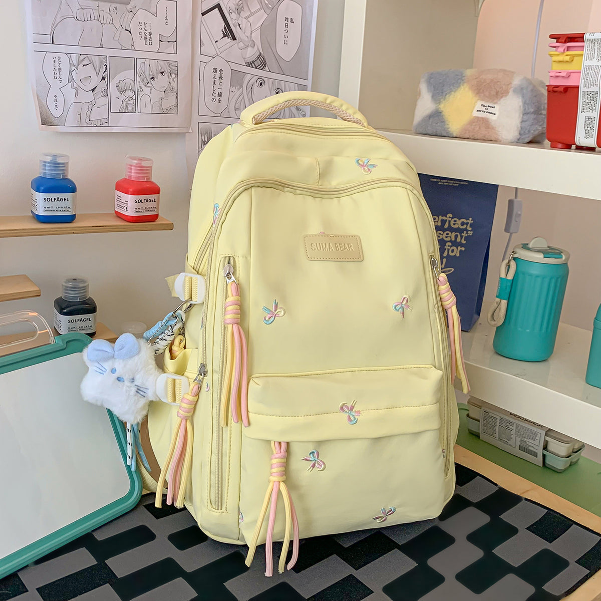 Stylische Bestickte Schulrucksack Brehn