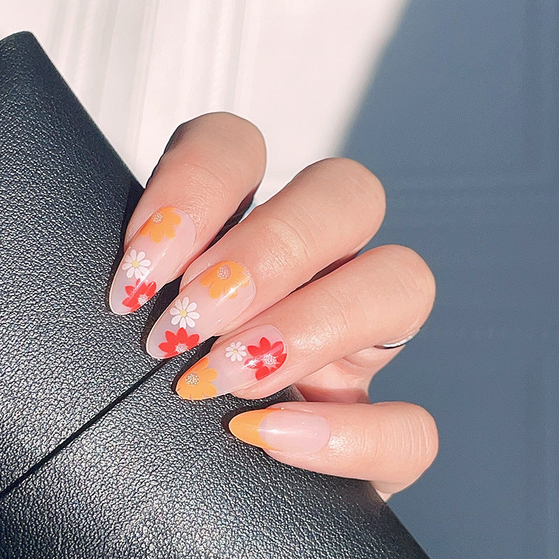 Blumenmuster Press-On Nagelset Brehn