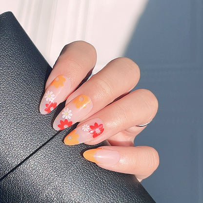 Blumenmuster Press-On Nagelset Brehn