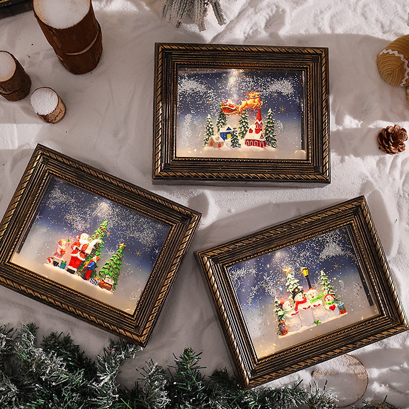 Dekoratives Weihnachtsmotiv mit Schneemännern Brehn