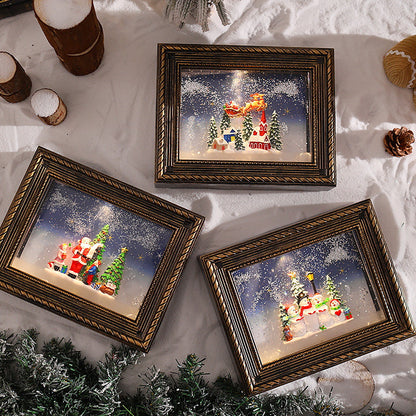Dekoratives Weihnachtsmotiv mit Schneemännern Brehn
