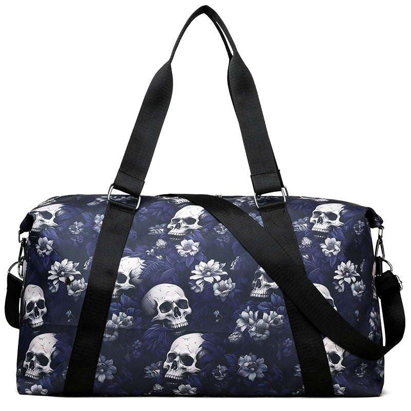 Künstlerischer Skull Print Duffle Bag Brehn