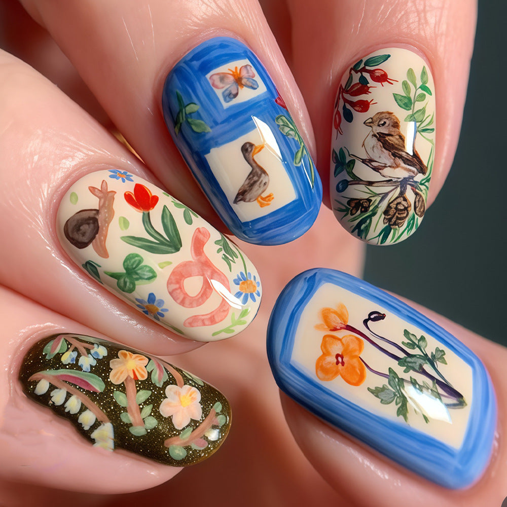 Saisonales thematisiertes Press-On-Nagelkunst-Set Brehn