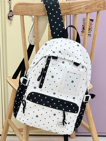 Lässiger Schneeflocken-Print-Rucksack Brehn