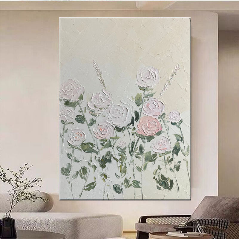 Texturiertes Blumendekor für die Wand