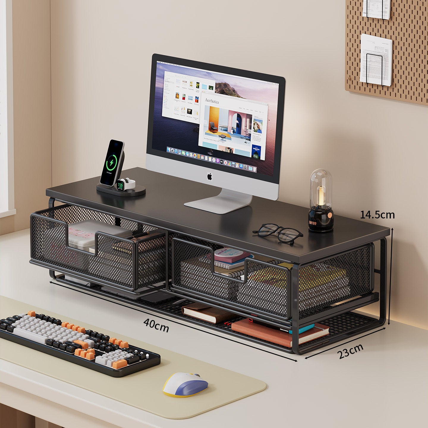 Multi-Funktions-Schreibtisch-Organizer mit Mesh-Speicherboxen Brehn