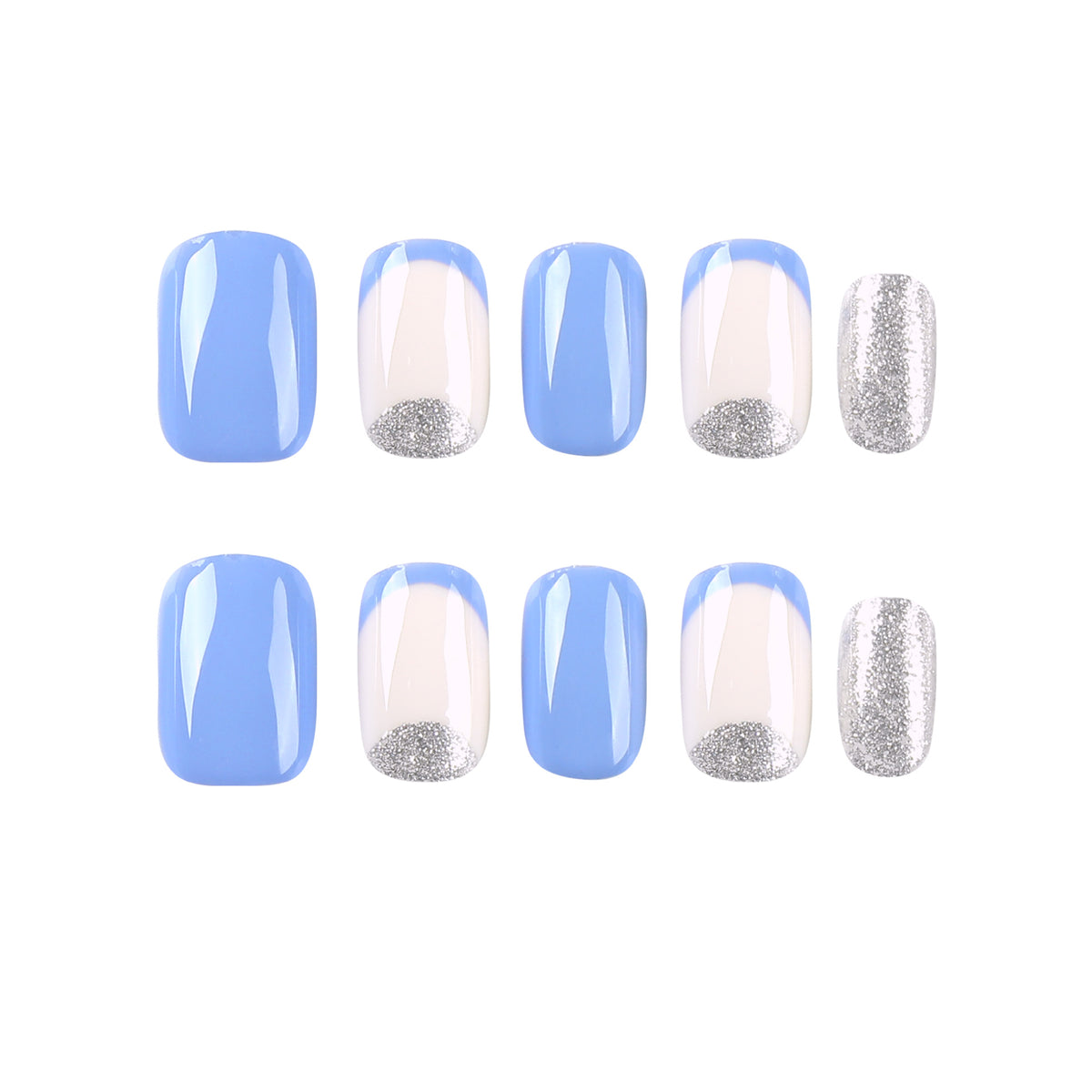 Kunstvolle Nagelspitzen mit Glitzerverzierung Brehn