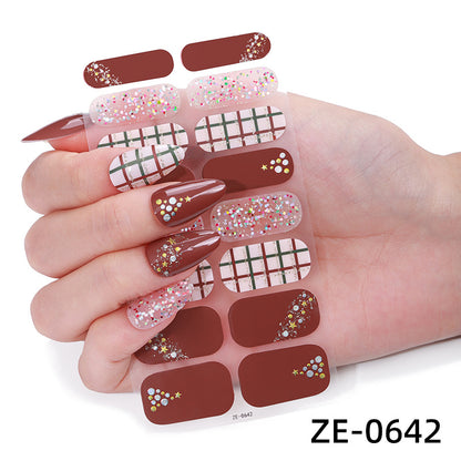 Florale Nagelkunst Aufkleber