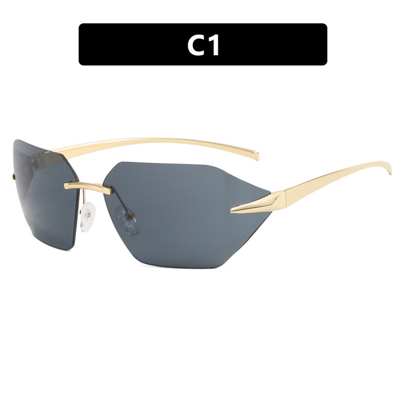 Damen geometrische Sonnenbrille mit elegantem Metallrahmen und polarisierten Gläsern Brehn