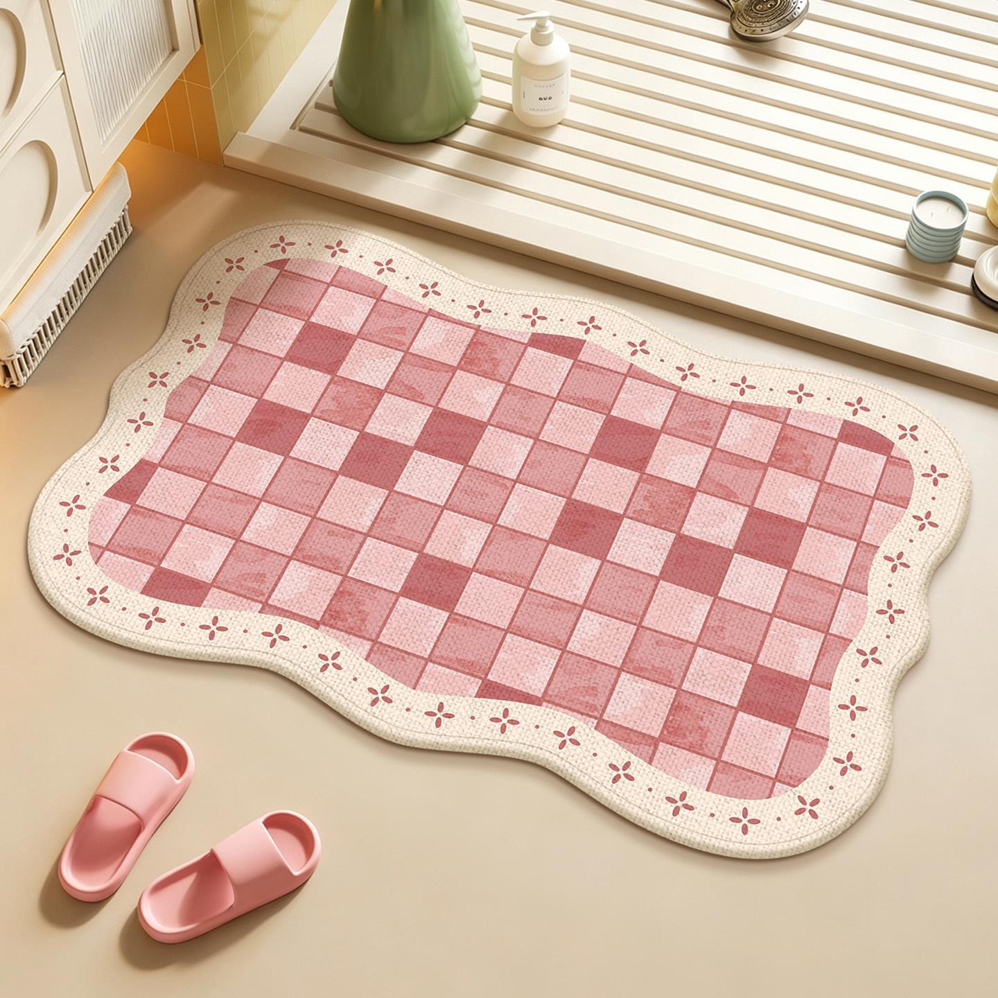 Absorbierend Floral Prägung Badmatte Brehn