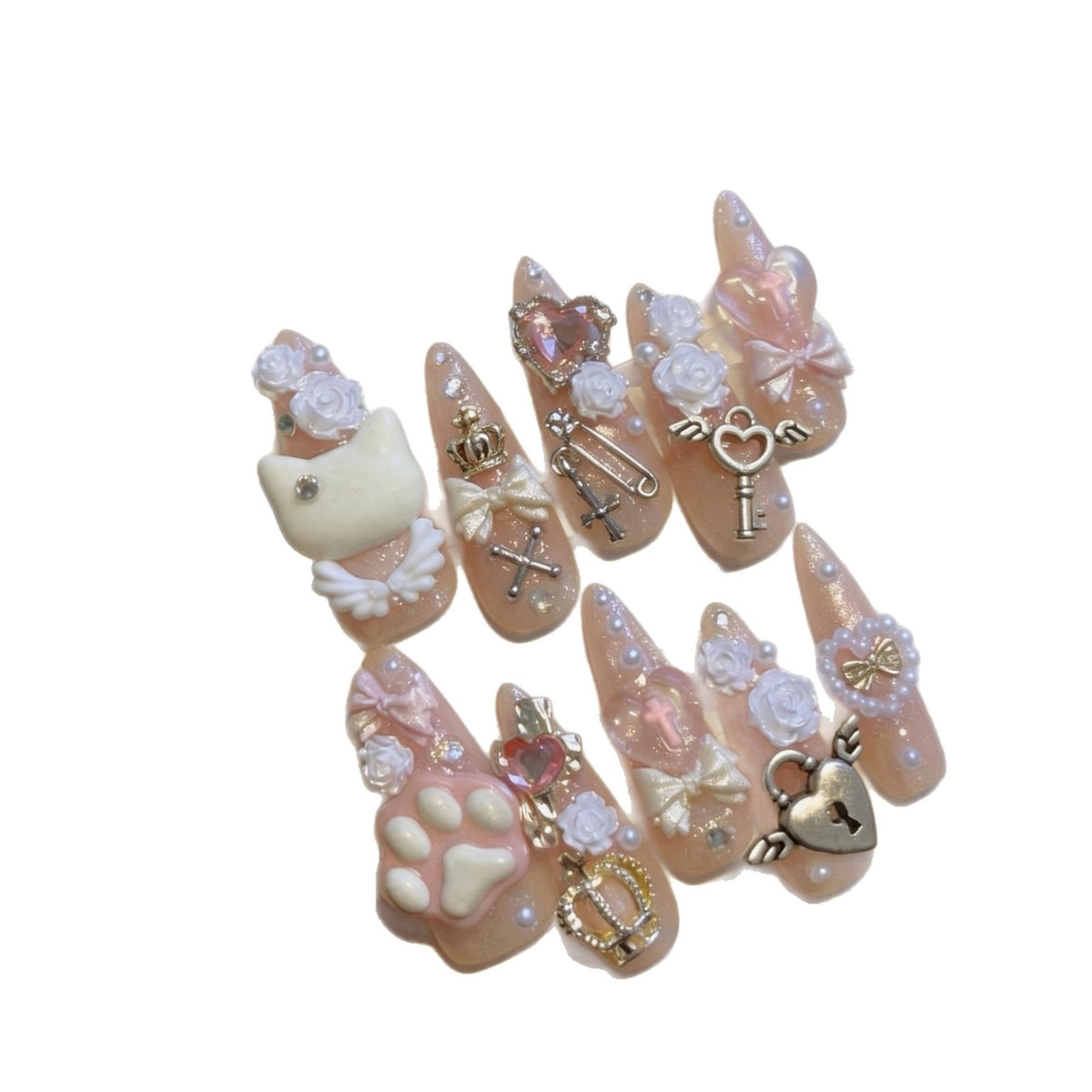 Launische Charakter-Themen 3D Press-On Nagelkunstset