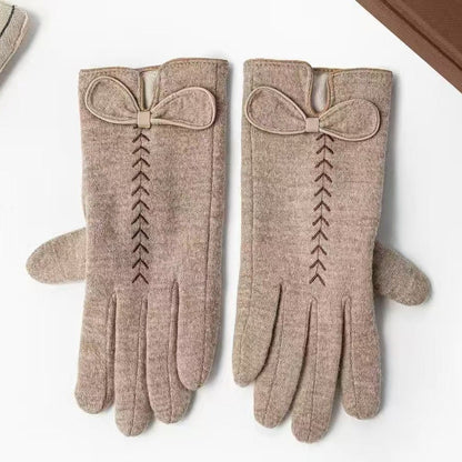 Elegante Bow-verzierte Touchscreen-Handschuhe Brehn