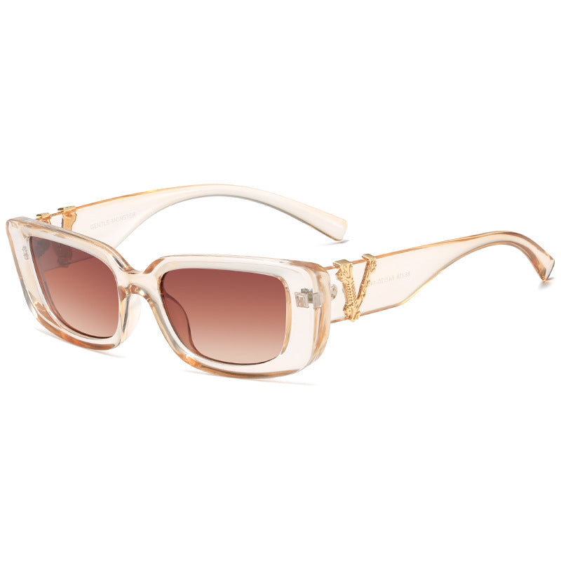 Damen Modische Sonnenbrille mit luxuriösem Tortoise-Design und goldenen Akzenten Brehn