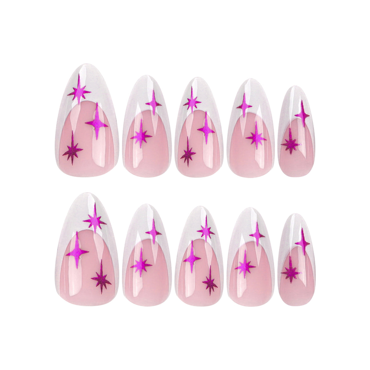 Kunstvolle Stiletto-Nägel mit modernem Design und Glitzerdetails Brehn
