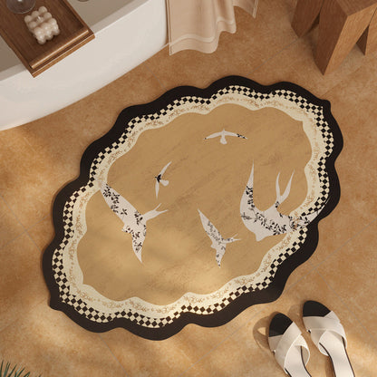 Elegante Vintage Blumenmuster Bereichsmatte
