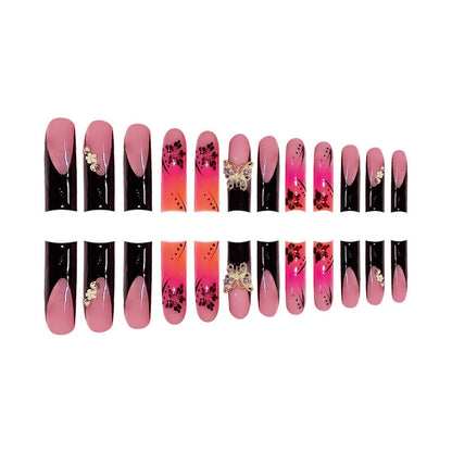 Premium 3D Floral Press-On Nagelkunst Brehn