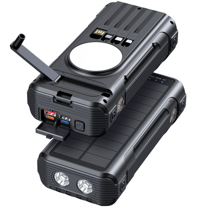 Multifunktionale Solar Powerbank mit LED-Anzeige Brehn