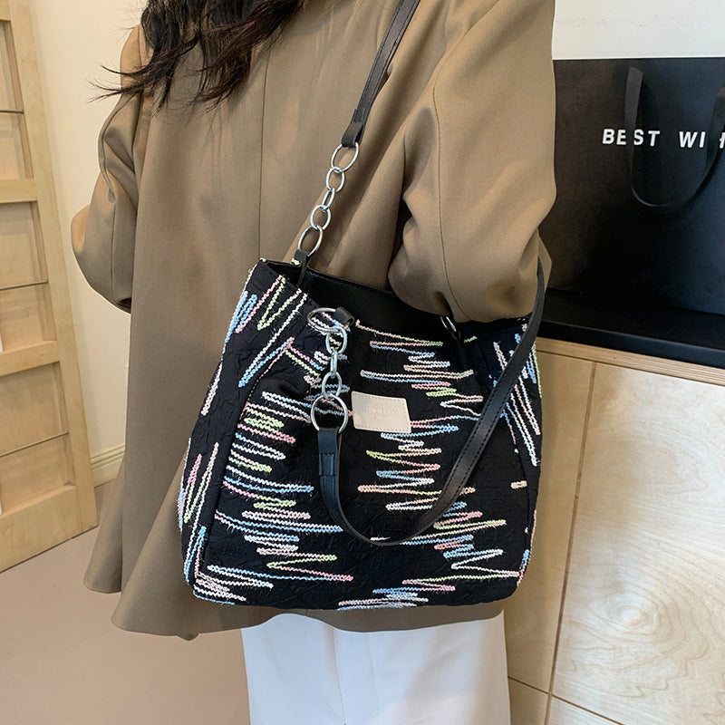 Bunte gestickte Hobo Tasche Brehn