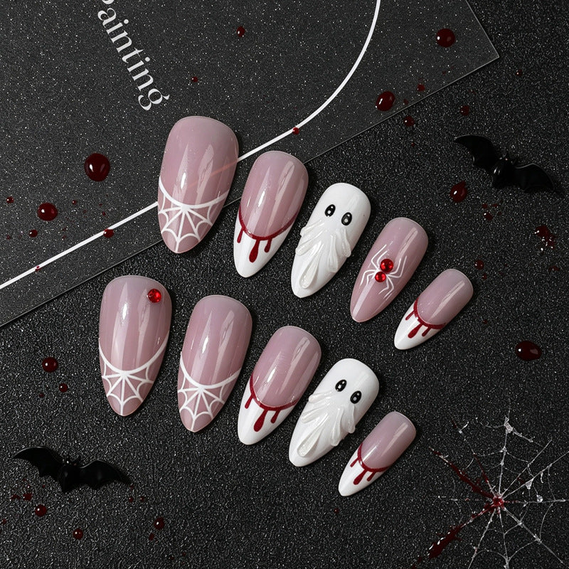 Kreatives Halloween-Themen Press-On Nail Set Brehn