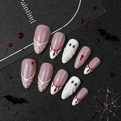 Kreatives Halloween-Themen Press-On Nail Set Brehn