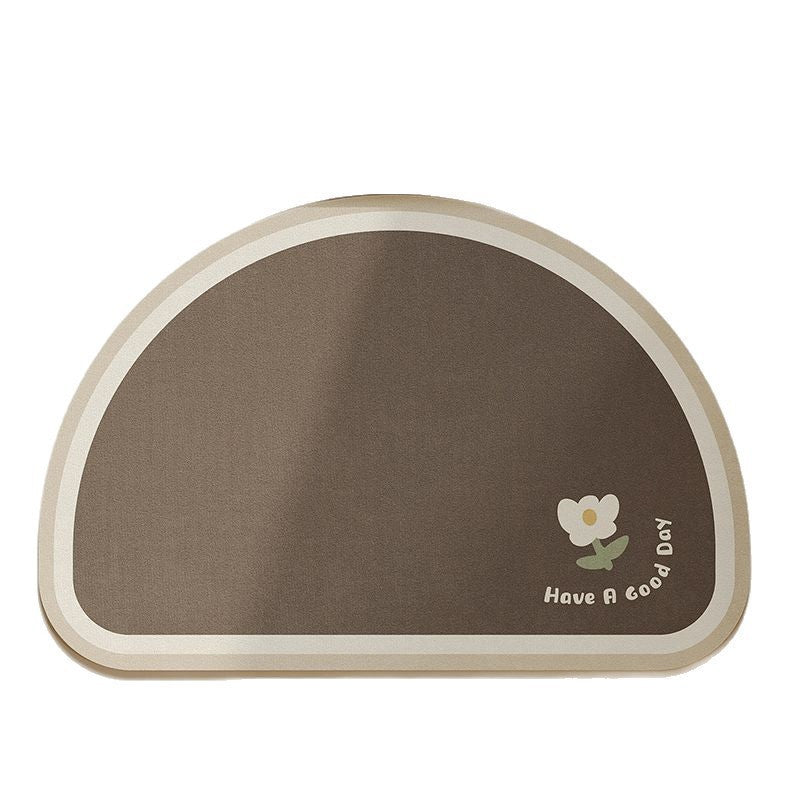 Absorbiernder Floral Print Badezimmermatte Brehn